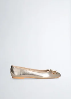 Liu Jo Ballerines en cuir lamé|Femme Mocassins