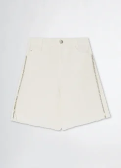 Liu Jo Bermuda en coton à strass|Enfant Pantalons & Jupes