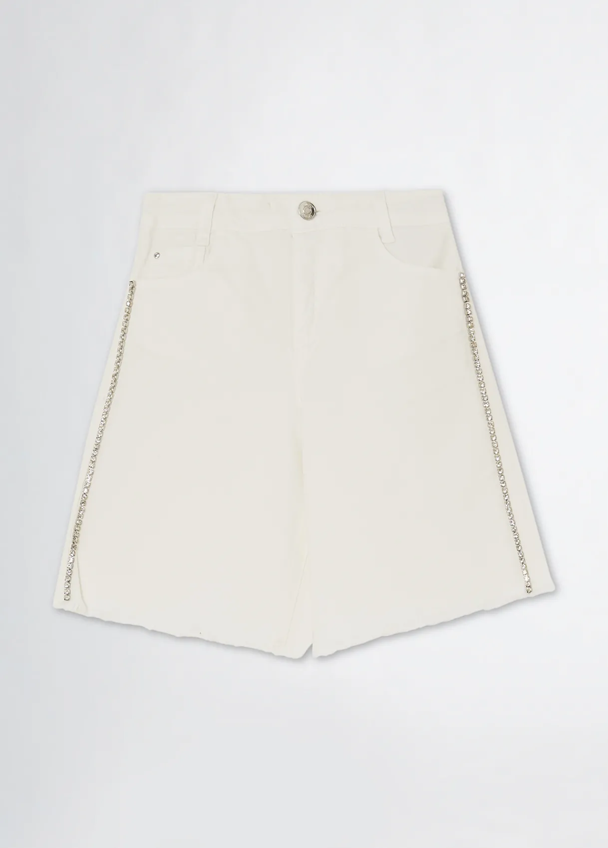 Liu Jo Bermuda en coton à strass|Enfant Pantalons & Jupes