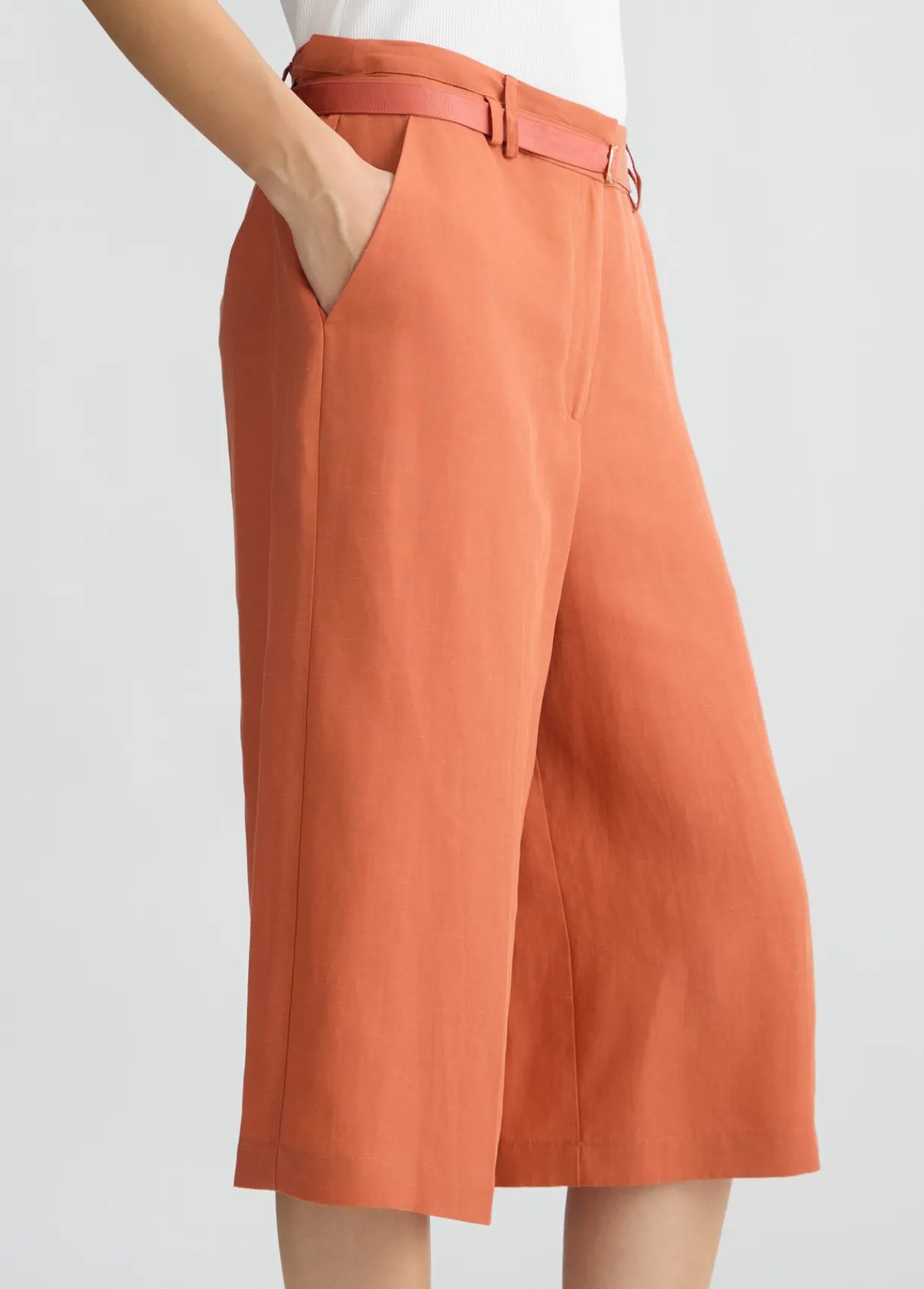 Liu Jo Bermuda en lin mélangé|Femme Pantalons|Tailleurs