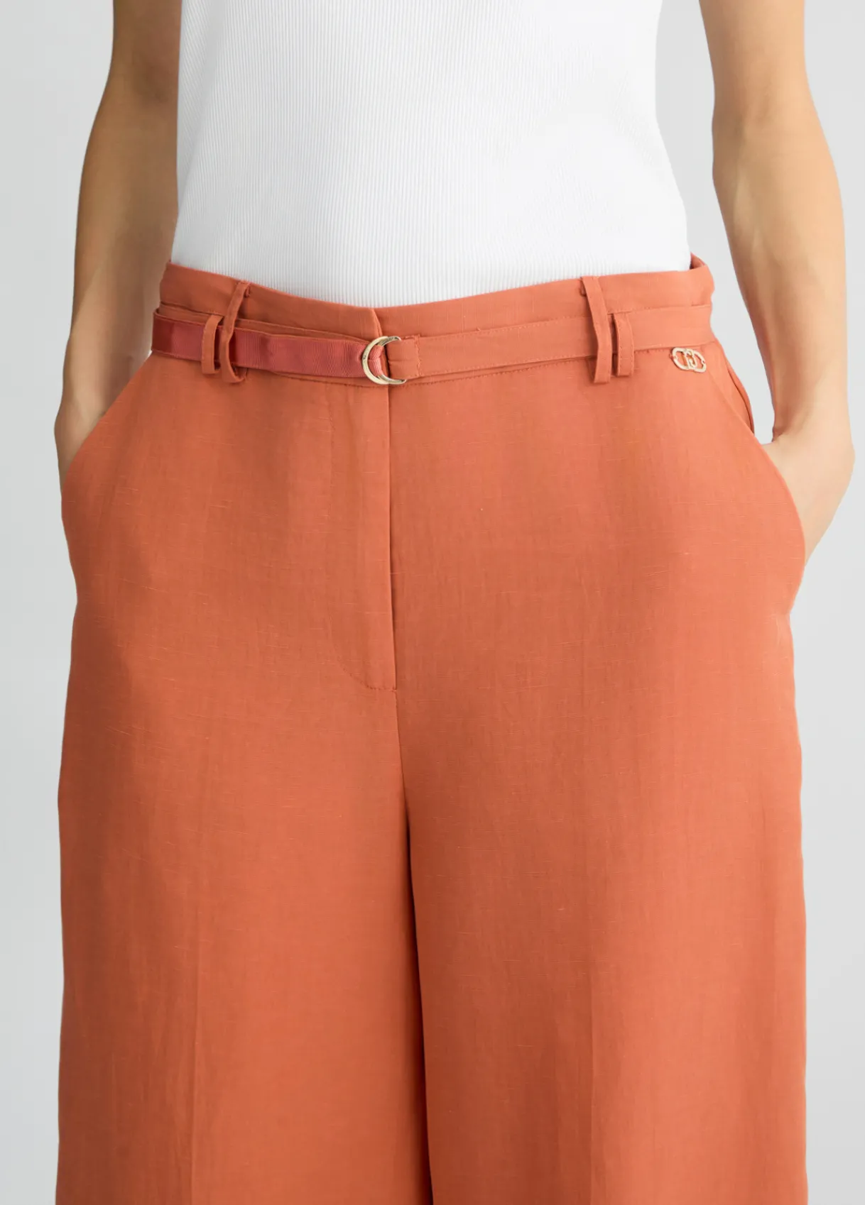 Liu Jo Bermuda en lin mélangé|Femme Pantalons|Tailleurs