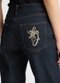 Liu Jo Bermuda en toile denim avec revers|Femme Jeans Skinny