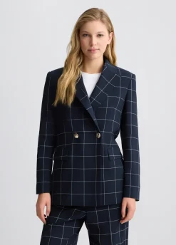 Liu Jo Blazer croisé à carreaux|Femme Vestes|Tailleurs