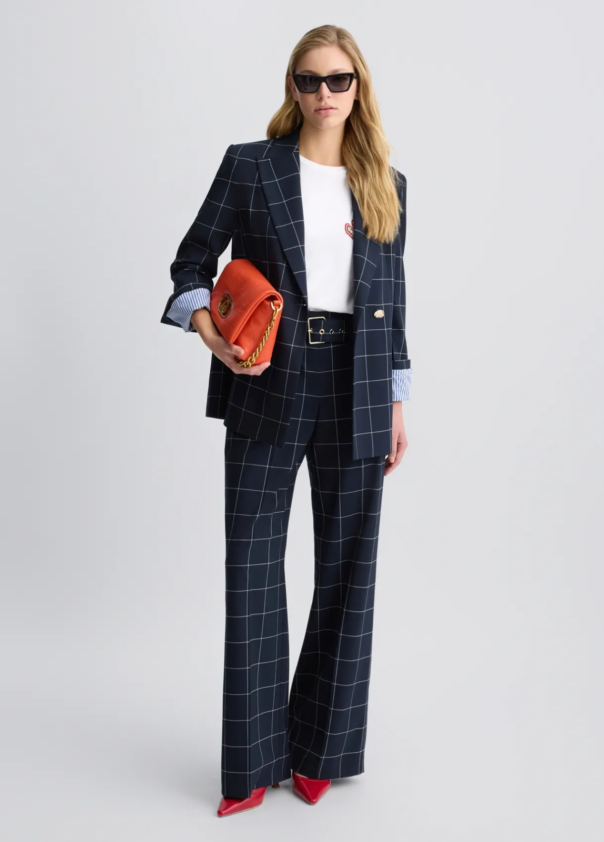 Liu Jo Blazer croisé à carreaux|Femme Vestes|Tailleurs