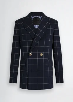 Liu Jo Blazer croisé à carreaux|Femme Vestes|Tailleurs