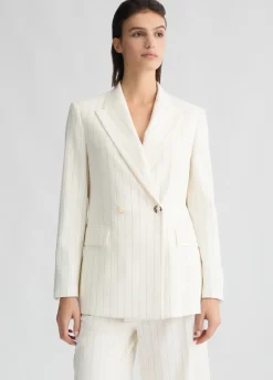 Liu Jo Blazer croisé à rayures|Femme Vestes|Tailleurs