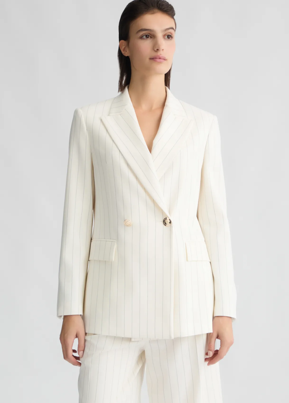 Liu Jo Blazer croisé à rayures|Femme Vestes|Tailleurs