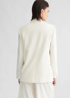 Liu Jo Blazer croisé à rayures|Femme Vestes|Tailleurs
