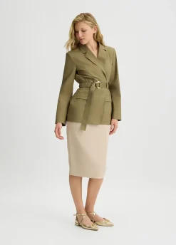 Liu Jo Blazer en coton avec ceinture|Femme Vestes