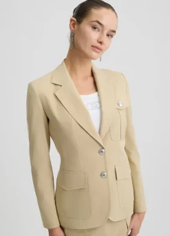 Liu Jo Blazer en coton mélangé|Femme Vestes|Tailleurs