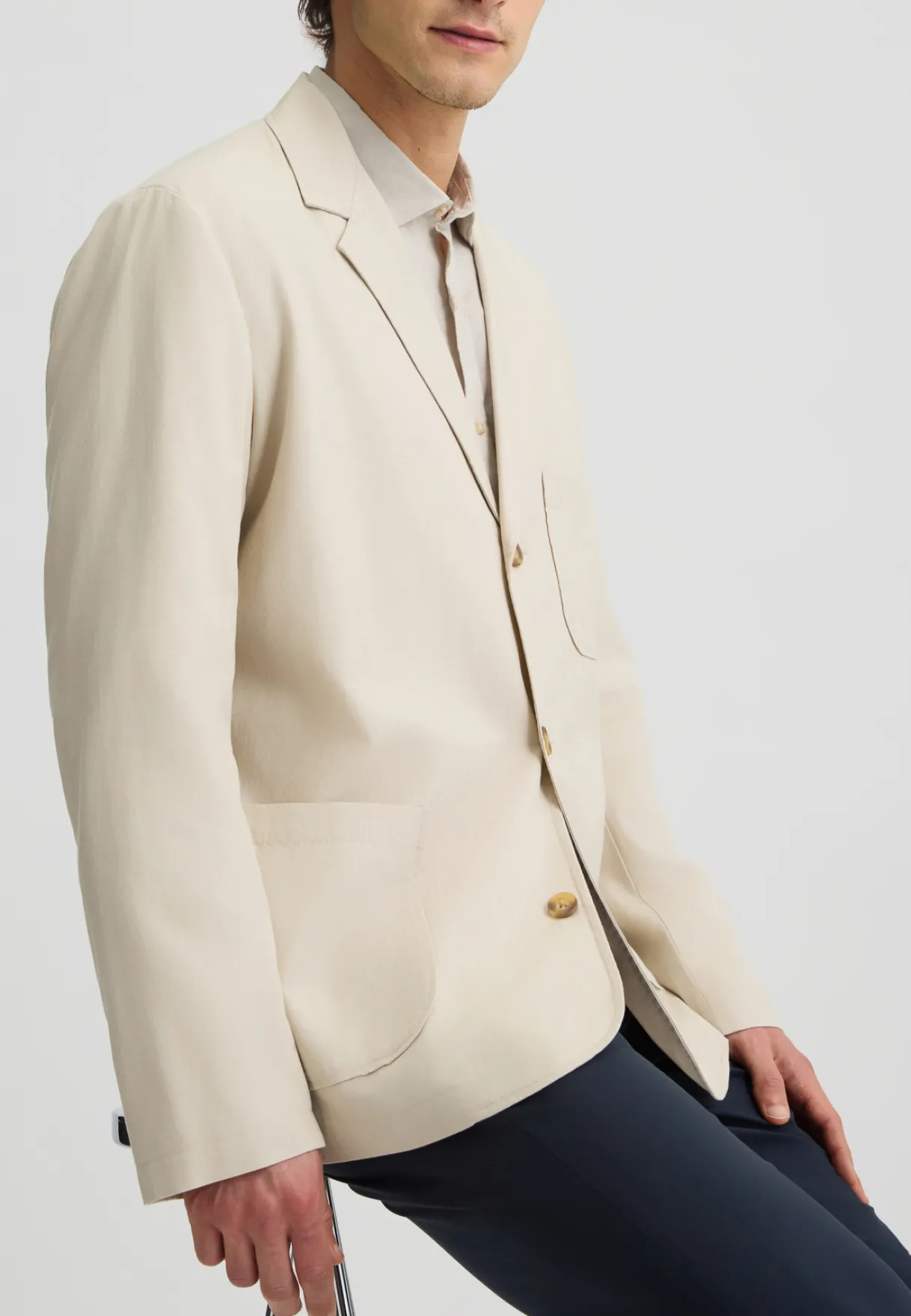 Liu Jo Blazer en lin et coton|Homme Vestes Et Gilets