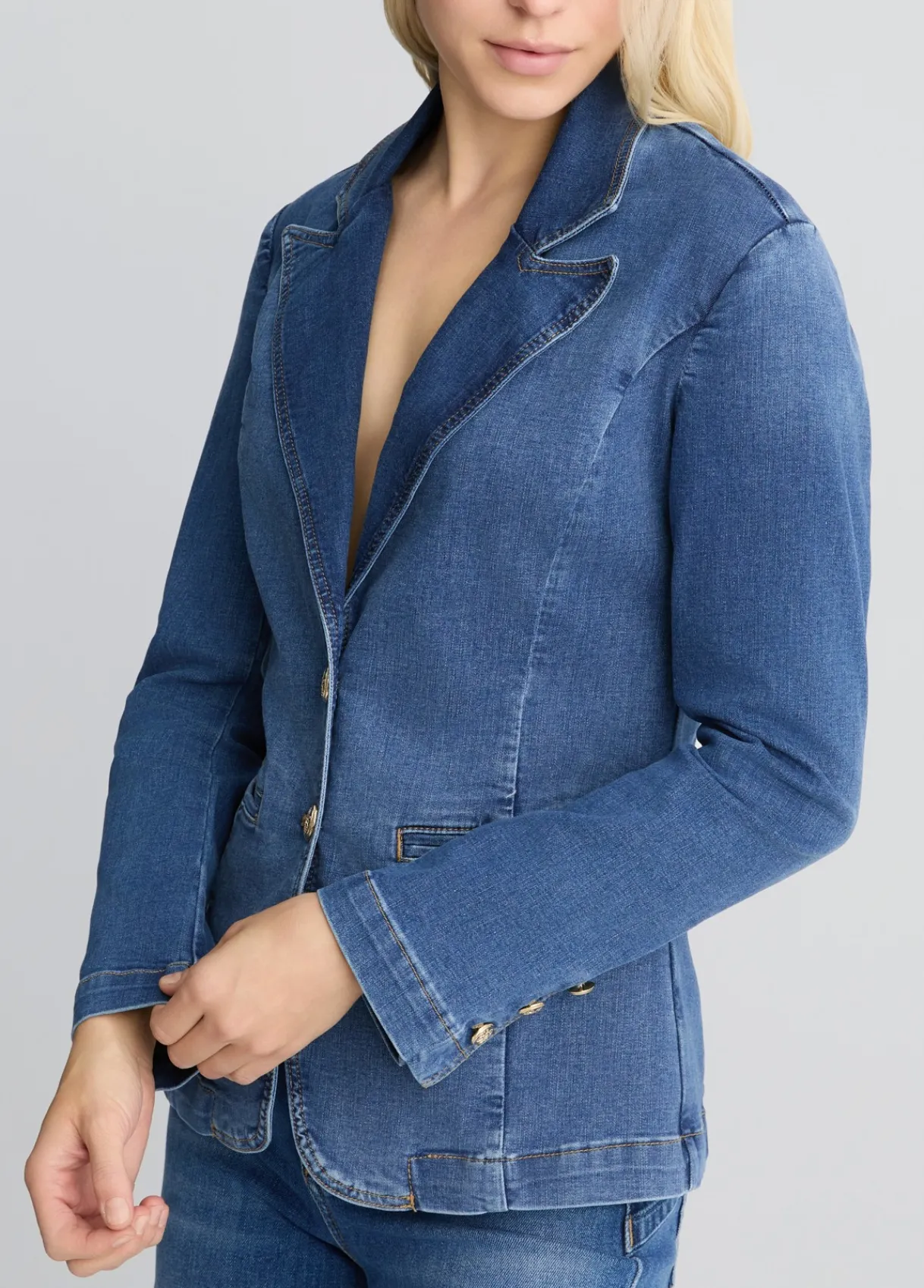 Liu Jo Blazer en toile denim|Femme Vestes|Tailleurs