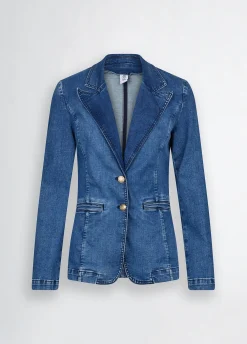 Liu Jo Blazer en toile denim|Femme Vestes|Tailleurs