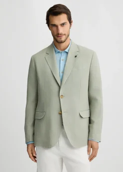 Liu Jo Blazer sauge 100% lin|Homme Vestes Et Gilets