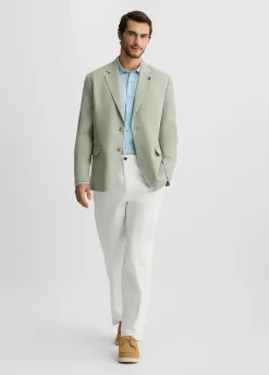 Liu Jo Blazer sauge 100% lin|Homme Vestes Et Gilets