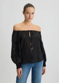 Liu Jo Blouse en coton avec broderies|Femme Chemises Et Blouses
