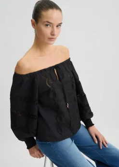 Liu Jo Blouse en coton avec broderies|Femme Chemises Et Blouses
