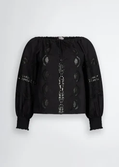 Liu Jo Blouse en coton avec broderies|Femme Chemises Et Blouses