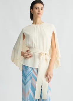 Liu Jo Blouse en crêpe de chine avec ceinture|Femme Chemises Et Blouses|Cérémonie