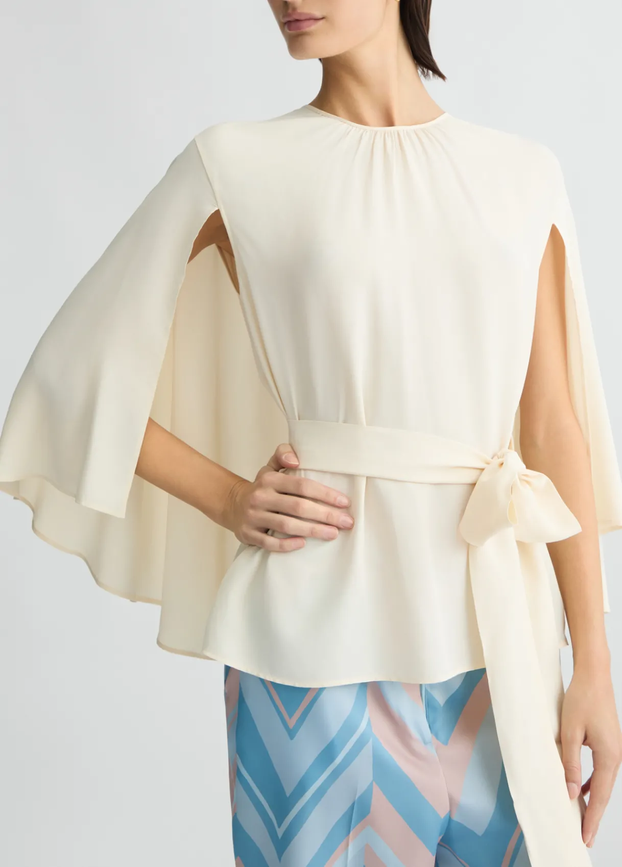 Liu Jo Blouse en crêpe de chine avec ceinture|Femme Chemises Et Blouses|Cérémonie