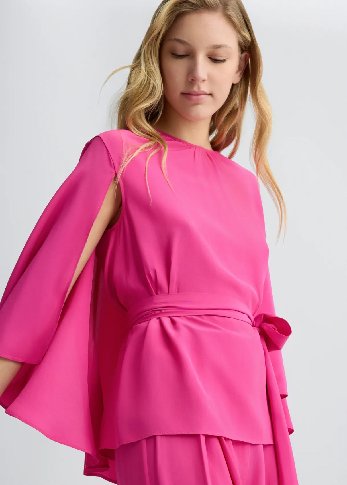 Liu Jo Blouse en crêpe de chine avec ceinture|Femme Chemises Et Blouses|Cérémonie