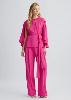 Liu Jo Blouse en crêpe de chine avec ceinture|Femme Chemises Et Blouses|Cérémonie