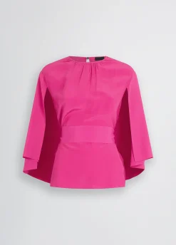 Liu Jo Blouse en crêpe de chine avec ceinture|Femme Chemises Et Blouses|Cérémonie