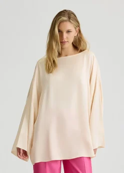 Liu Jo Blouse en georgette et satin|Femme Chemises Et Blouses|Cérémonie