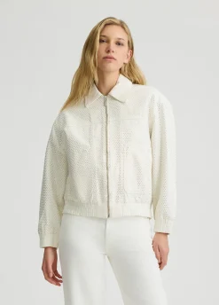Liu Jo Bomber en toile denim avec strass|Femme Vestes