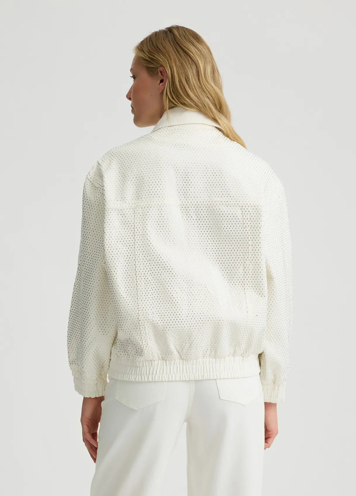 Liu Jo Bomber en toile denim avec strass|Femme Vestes