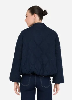 Liu Jo Bomber en toile denim matelassée|Femme Manteaux