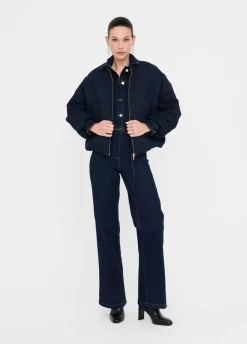 Liu Jo Bomber en toile denim matelassée|Femme Manteaux