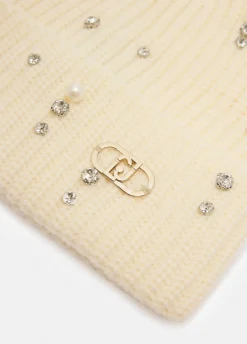 Liu Jo Bonnet avec strass et perles|Femme Bonnets