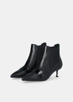 Liu Jo Bottines en cuir à talon bas|Femme Bottes Et Bottines