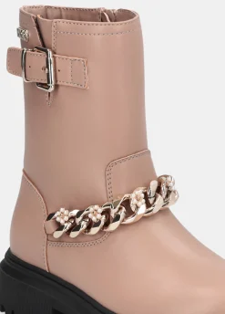 Liu Jo Bottines motardes avec chaîne bijou|Enfant Chaussures|Chaussures