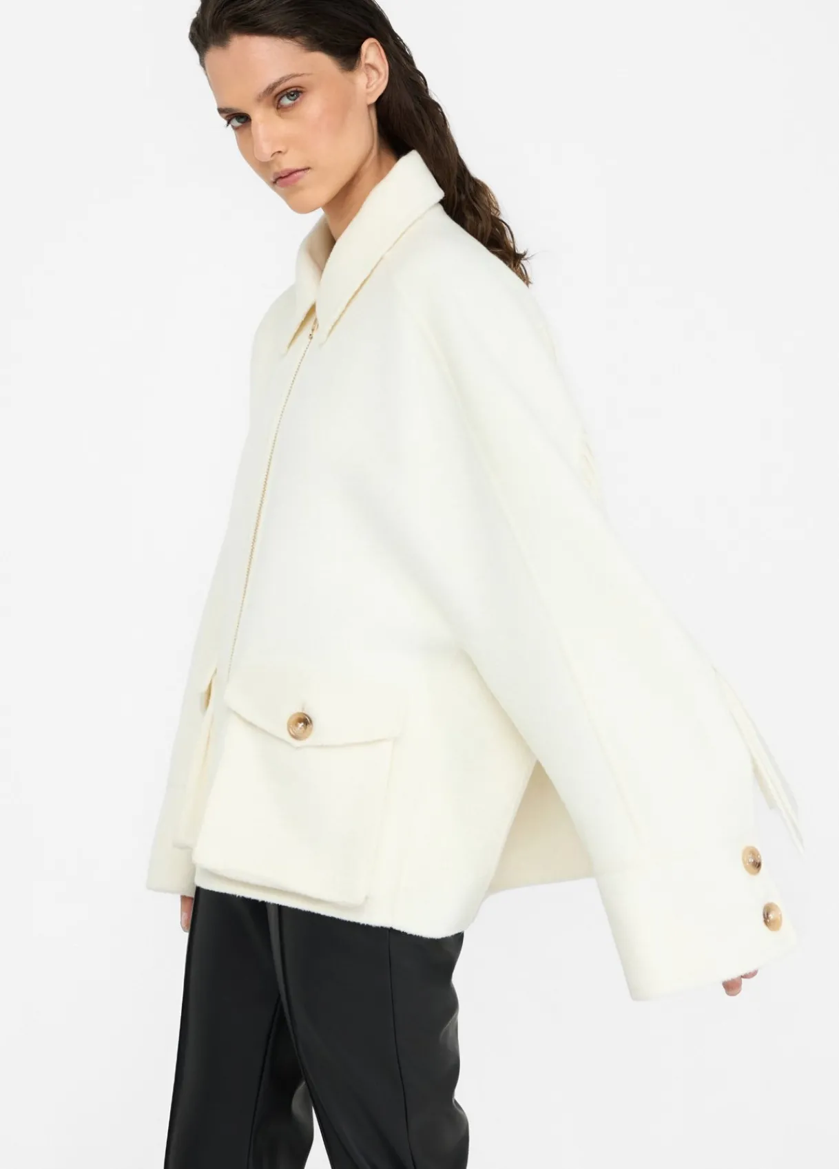 Liu Jo Caban en laine avec franges|Femme Manteaux