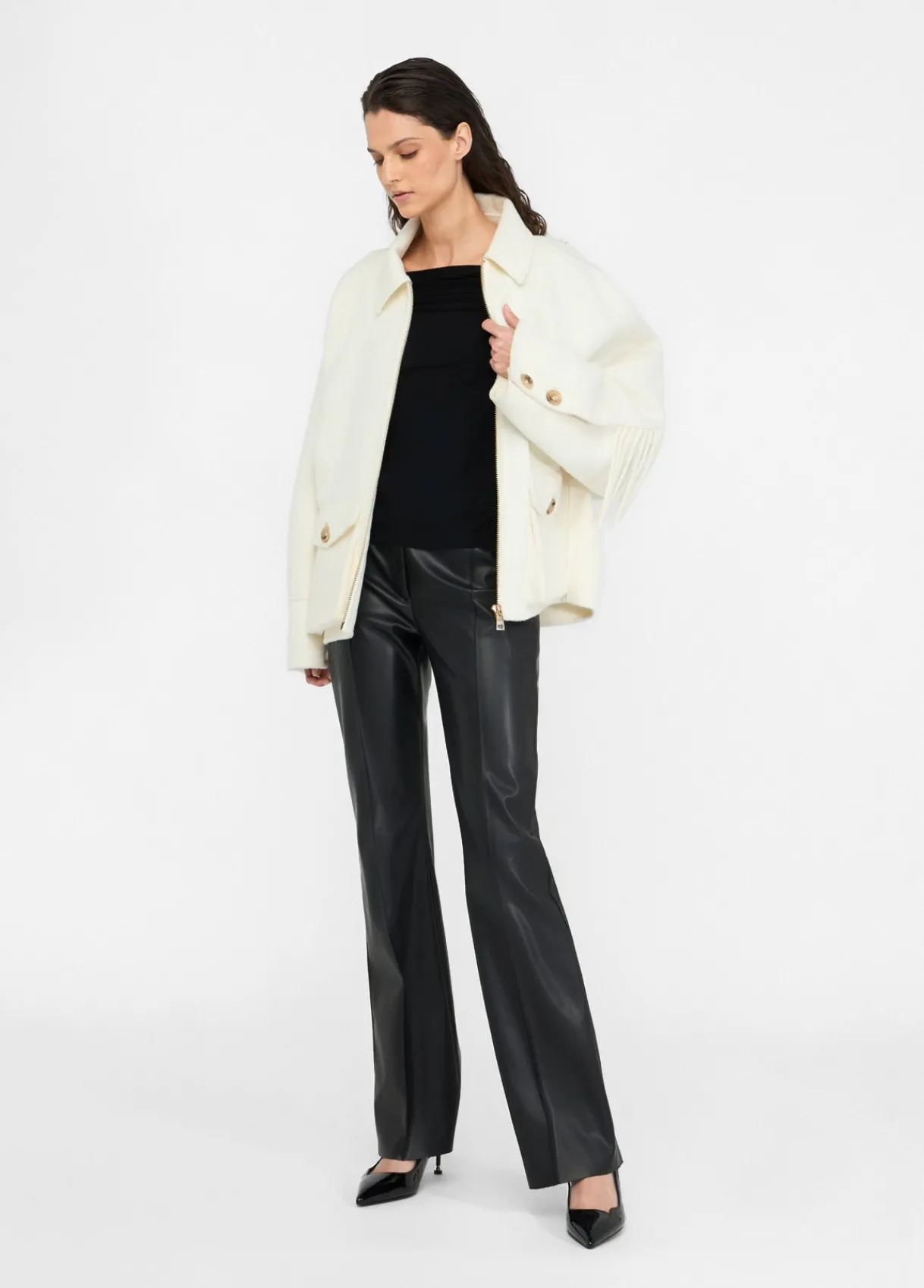 Liu Jo Caban en laine avec franges|Femme Manteaux