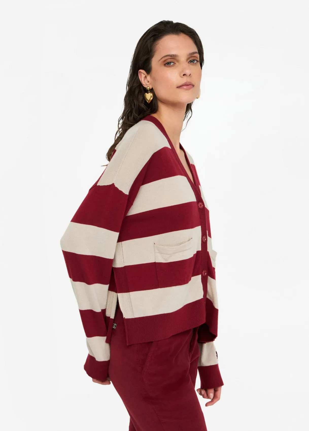 Liu Jo Cardigan à rayures|Femme Mailles