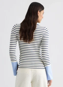 Liu Jo Cardigan à rayures avec col|Femme Mailles