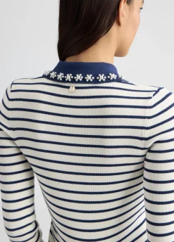Liu Jo Cardigan à rayures avec col|Femme Mailles