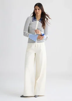 Liu Jo Cardigan à rayures avec col|Femme Mailles
