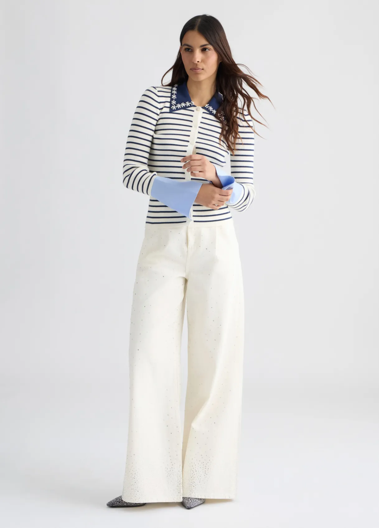 Liu Jo Cardigan à rayures avec col|Femme Mailles