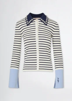 Liu Jo Cardigan à rayures avec col|Femme Mailles