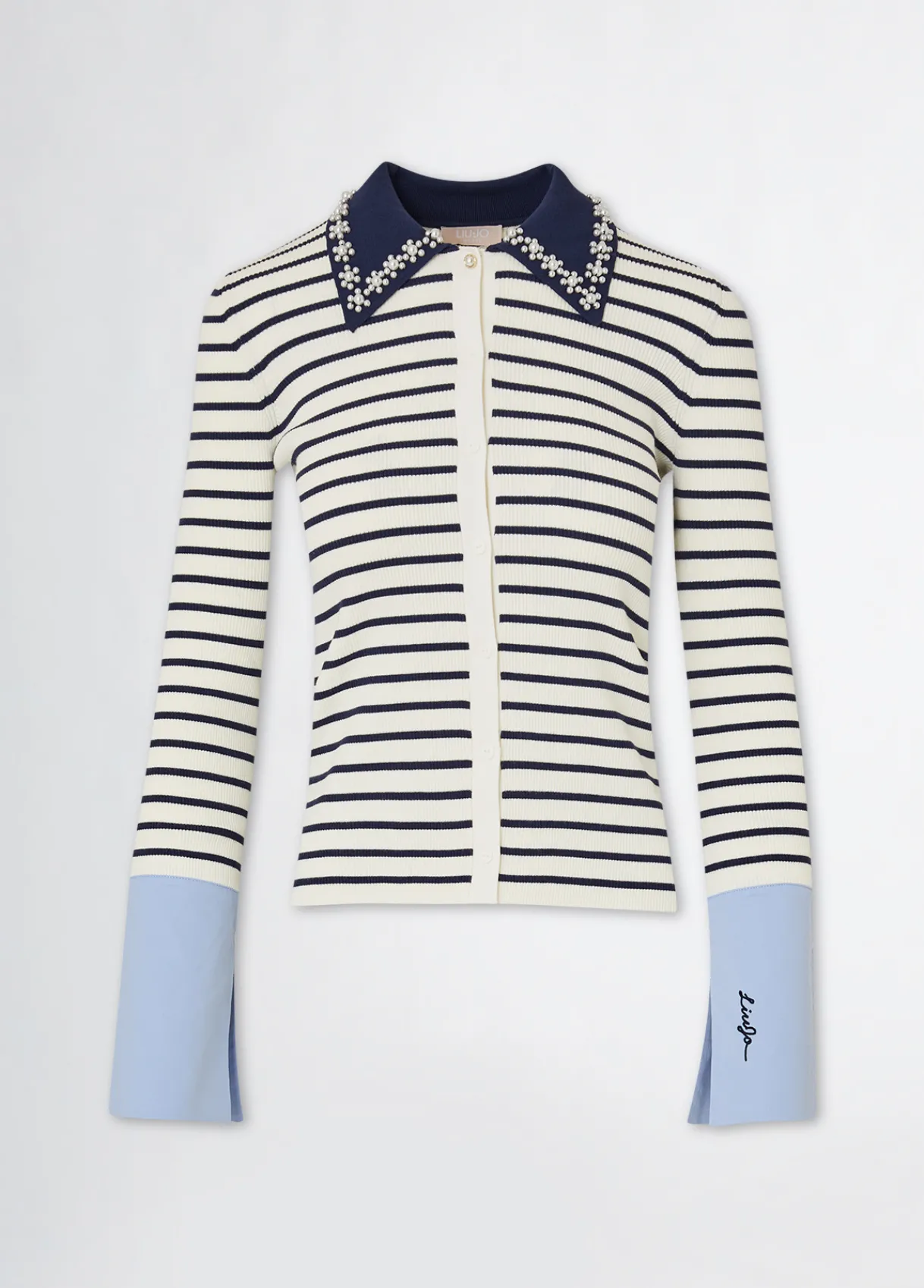 Liu Jo Cardigan à rayures avec col|Femme Mailles