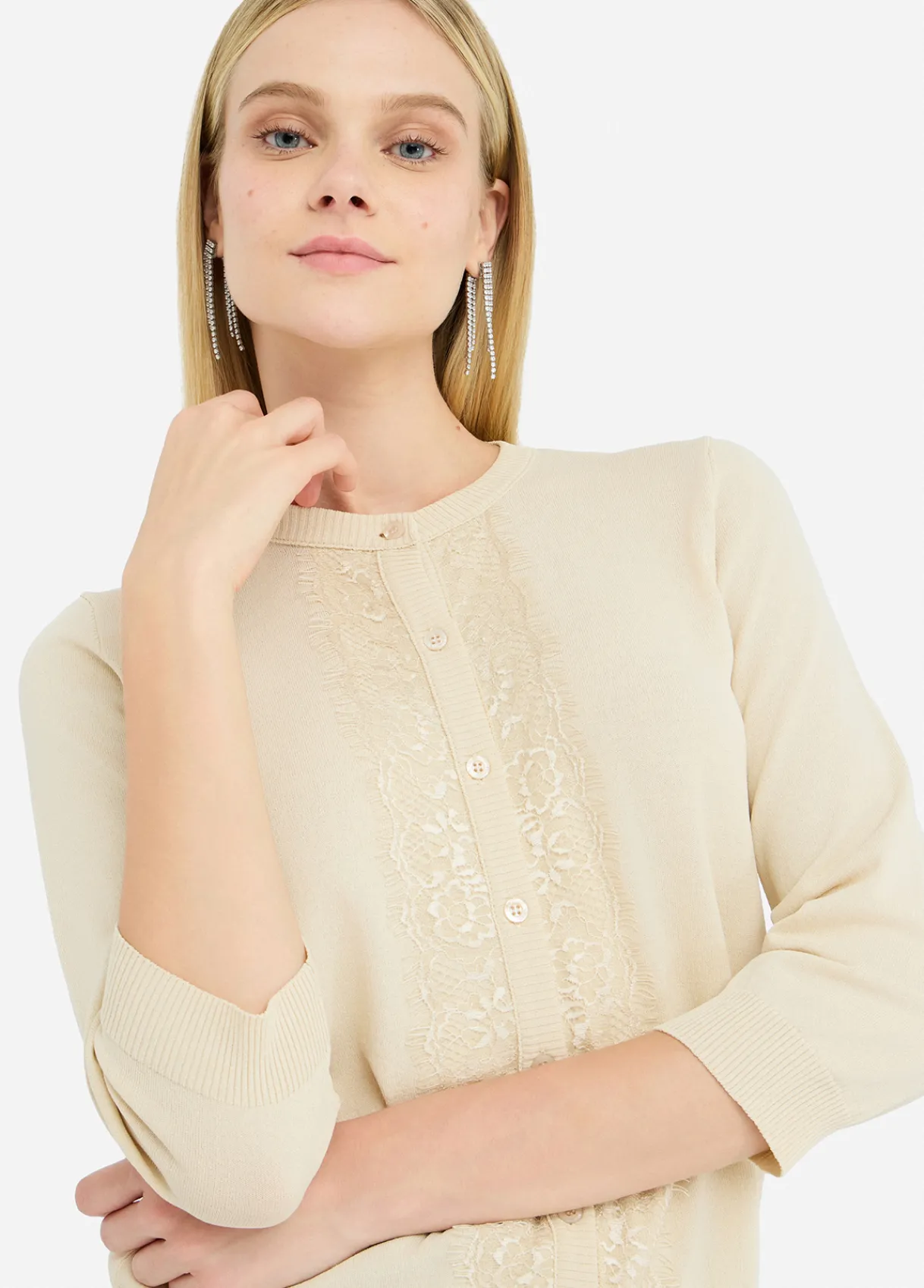 Liu Jo Cardigan avec détails en dentelle|Femme Mailles