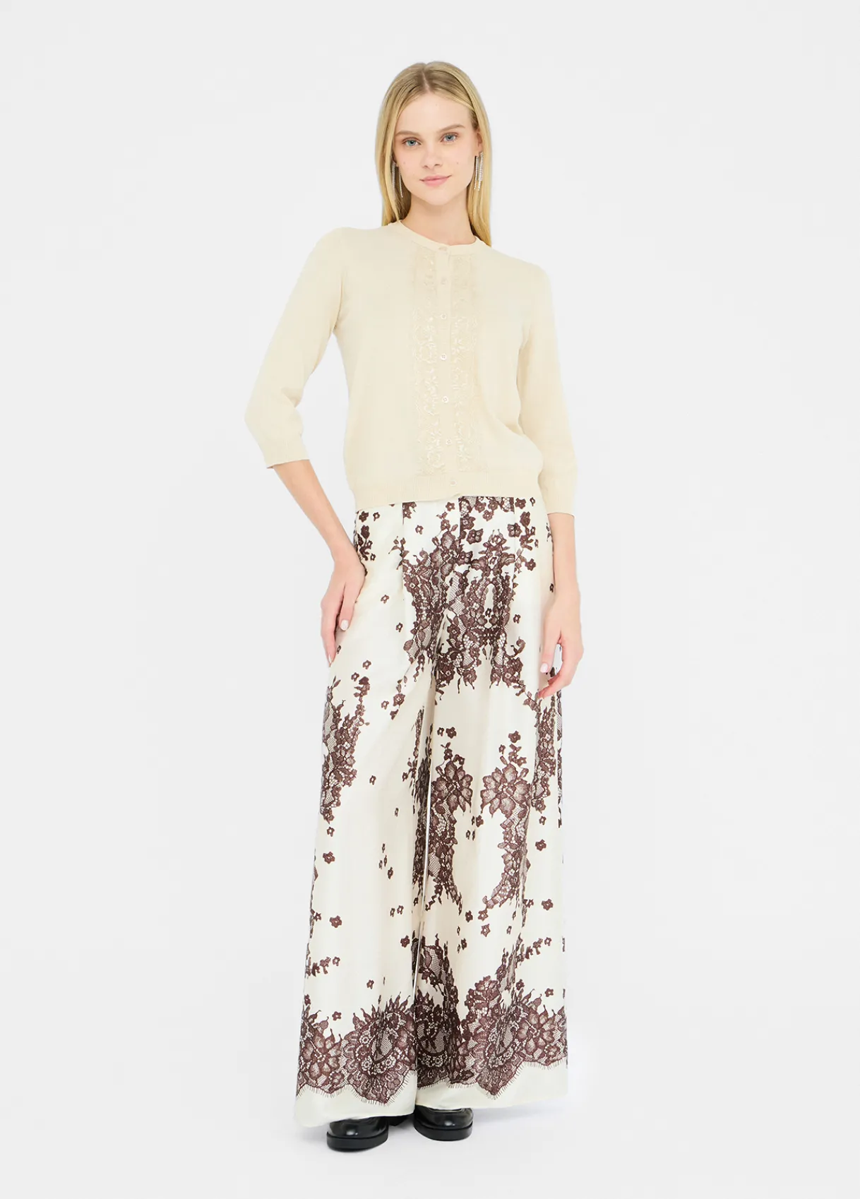 Liu Jo Cardigan avec détails en dentelle|Femme Mailles