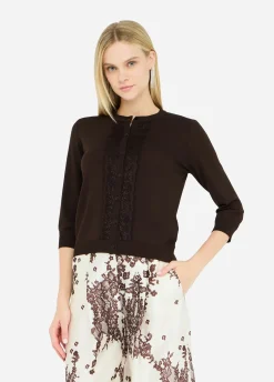 Liu Jo Cardigan avec détails en dentelle|Femme Mailles