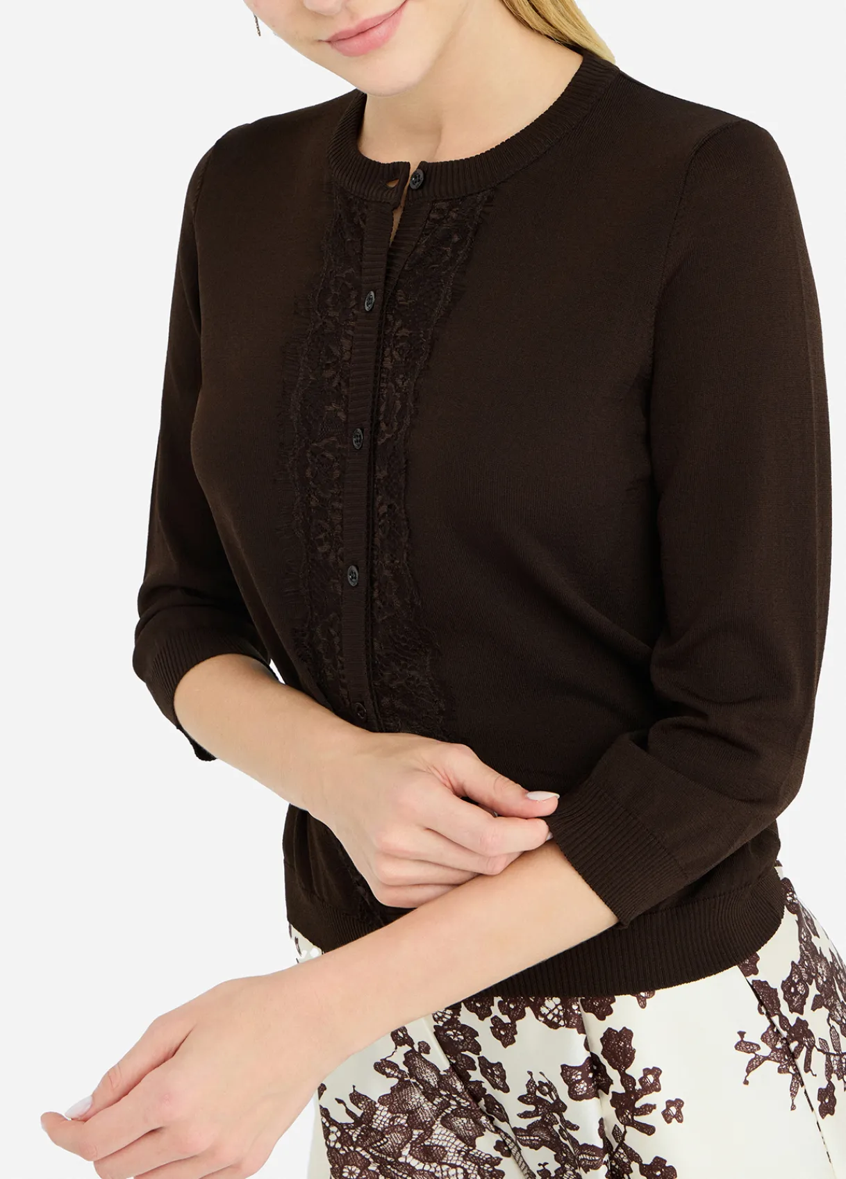 Liu Jo Cardigan avec détails en dentelle|Femme Mailles