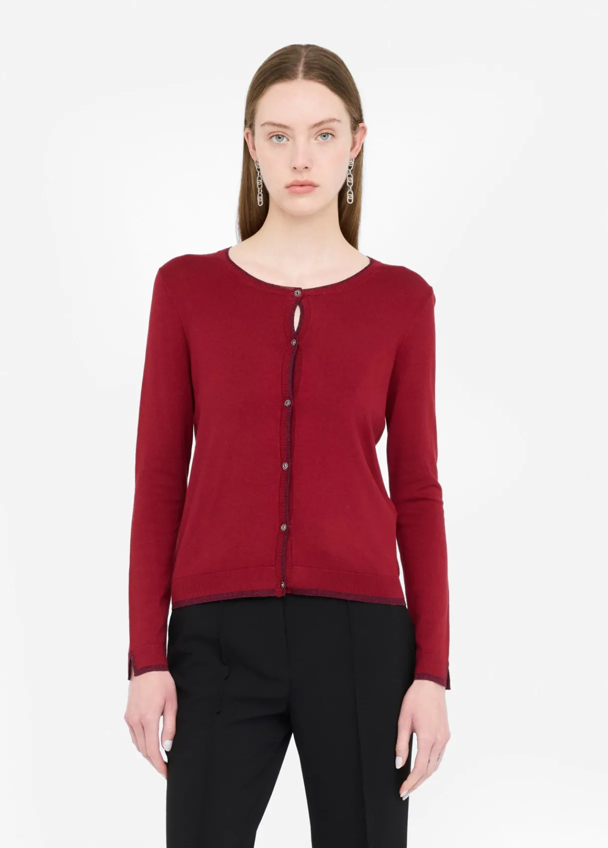 Liu Jo Cardigan avec détails en Lurex®|Femme Mailles