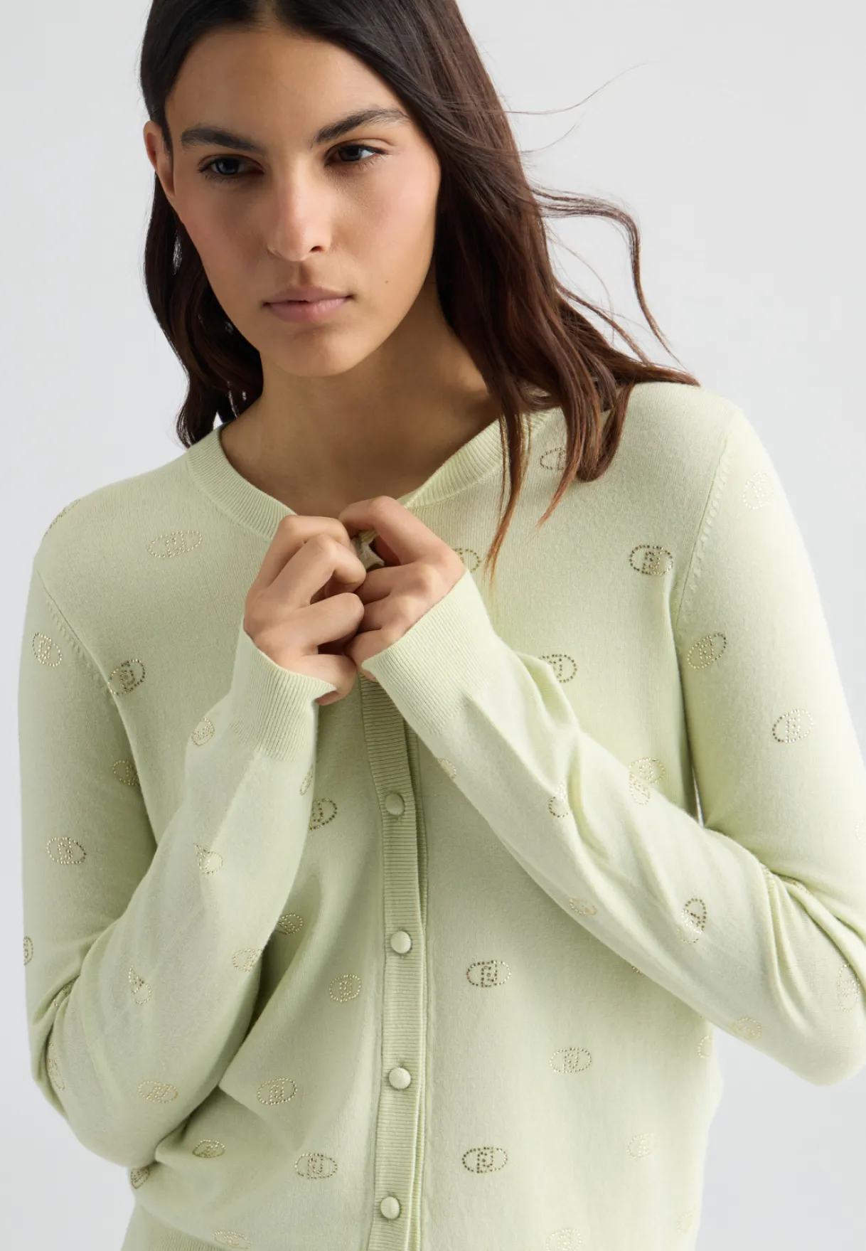 Liu Jo Cardigan avec logo et strass|Femme Mailles